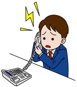 電話でお詫び
